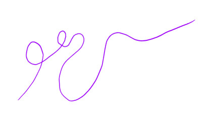 Purple pencil strokes set on transparent background.