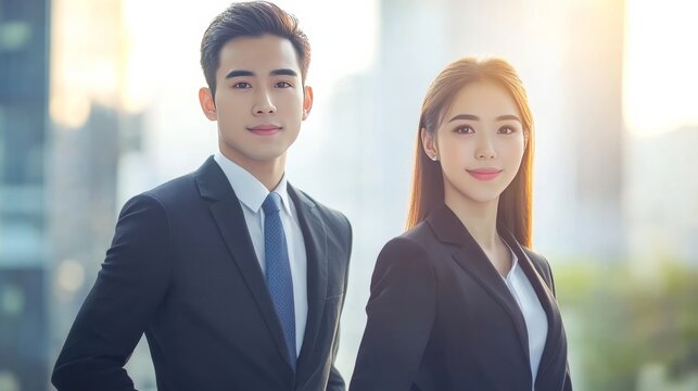 Biz people in Asia on the job.
