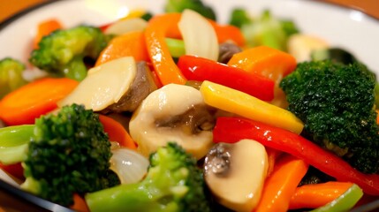 Stir-fried Vegetables, a Colorful and Healthy Dish