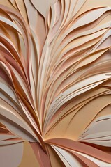 Elegant Layered Paper-Cut Background with Organic Shapes and Neutral Tones
A refined design featuring smooth edges and subtle gradients, ideal for sophisticated posters, banners, and flyers with a min