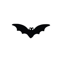 Minimalist Bat Silhouette Icon - Perfect for Wildlife and Halloween Themes