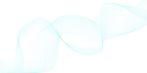 White wave curve lines banner background design. Abstract soft wave lines dynamic flowing blue light isolated background. Vector Illustration of the blue pattern of lines. stripes on white.