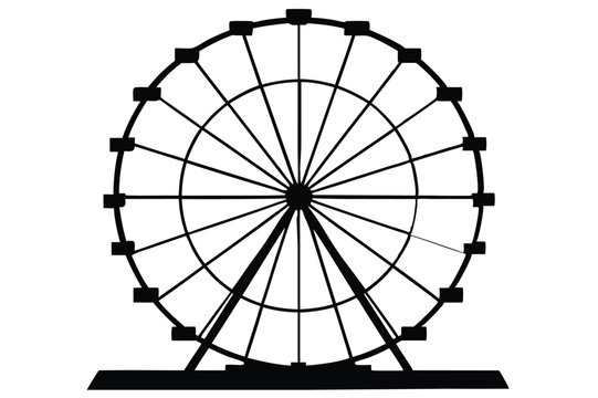 recommend clip art: Ferris wheel silhouette vector illustration 