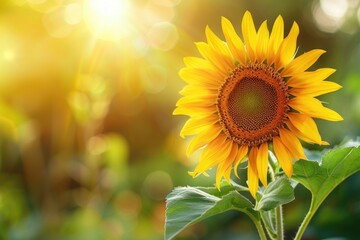 Blooming sunflower background
