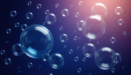 Sparkling Tiny Bubbles Drifting in the Air