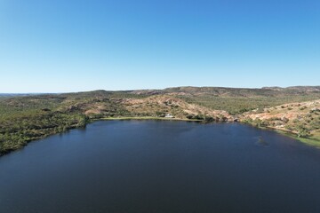 Aerial photo of Lake Moondarra Mt Isa Queensland Australia