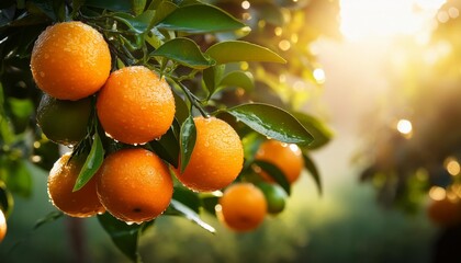 Oranges on the Tree: A Burst of Freshness