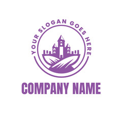 Minimal Professional logo for Company. Playful Line Illustration for Castle Hill, Solid Vector Icon for Castle
Castle Icon Flat Graphic Design

