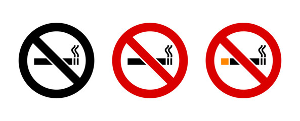 No smoking Signs isolated. do not smoke vector illustration © jackreznor
