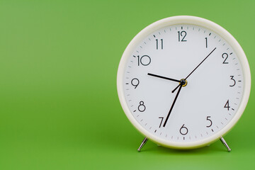 Alarm clock stop concept of time and work of time is valuable to life photo in studio
