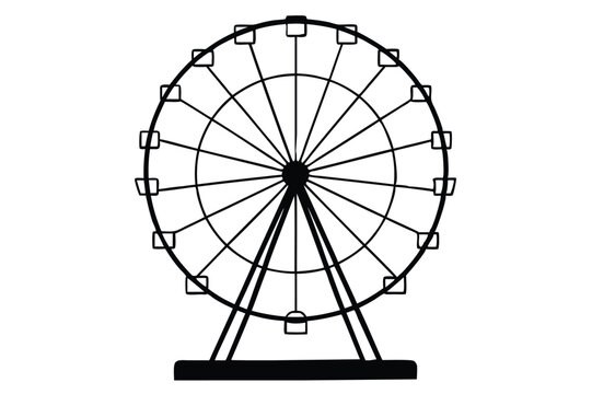 recommend clip art: Ferris wheel silhouette vector illustration 