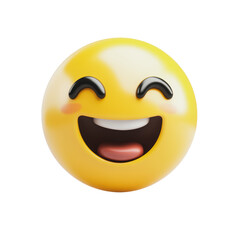 PNG Happy yellow emoji with a big smile