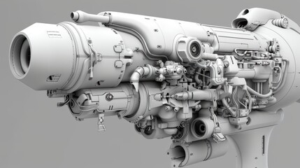 Fototapeta premium Futuristic Engine Design Concept