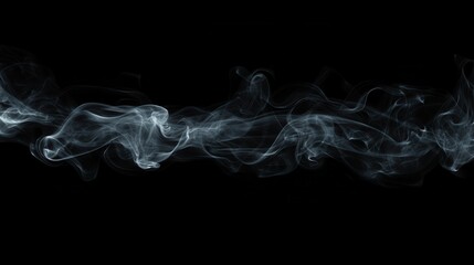 Fototapeta premium A swirling pattern of smoke against a black background, creating a sense of movement.