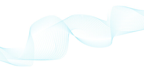 White wave curve lines banner background design. Abstract soft wave lines dynamic flowing blue light isolated background. Vector Illustration of the blue pattern of lines. stripes on white.