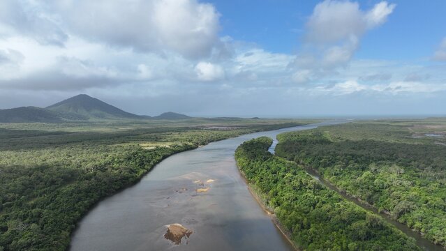 Aerial photo of Annan River Cooktown Queensland Australia