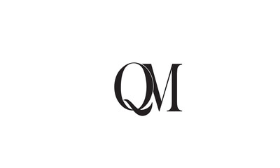  QM, MQ, M, Q Abstract Letters Logo Monogram