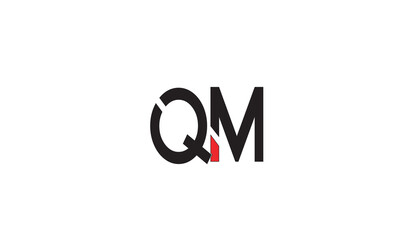  QM, MQ, M, Q Abstract Letters Logo Monogram