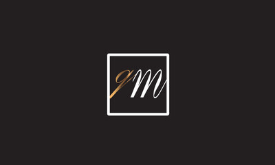  QM, MQ, M, Q Abstract Letters Logo Monogram