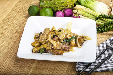 Roasted Thai eggplant with onion