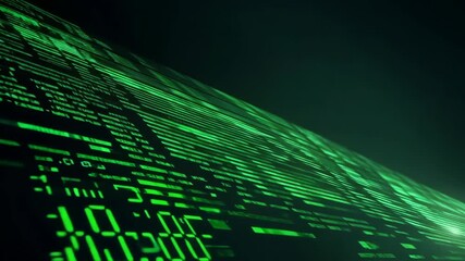 Neon Data Matrix: Glowing Digital Stream with Futuristic Grid Effect