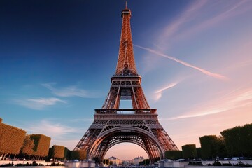 Naklejka premium Stunning Digital Art of the Eiffel Tower in Paris France