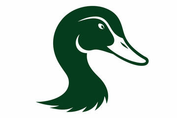 Duck head silhouette vector style on a white background