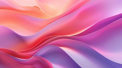 Obraz premium Abstract Flowing Pink and Purple Waves Background
