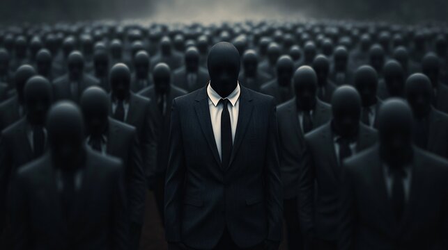 Faceless Business Men in Suits