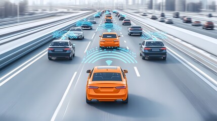 Creative Illustration, Artificial Intelligence Assisted Car Driving