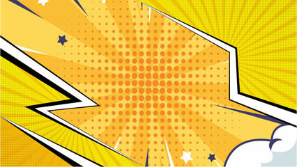 yellow comic background with Comic Explosion and comment box. red background for book, business sign, and symbol and posters for sale, deals, discount and offer funky background. yellow background 