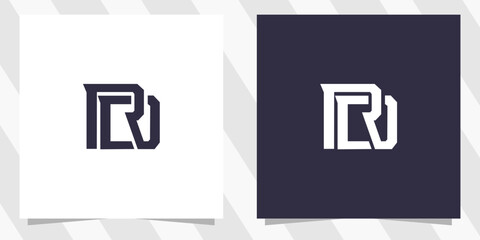 letter rd dr logo design vector