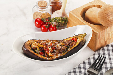 Baked eggplant with minced meat