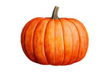 Fototapeta premium A vibrant orange pumpkin with a smooth texture and rich color, perfect for fall, Halloween, and seasonal decorations.
