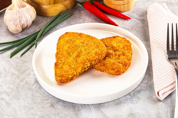Fried potato hash brown snack