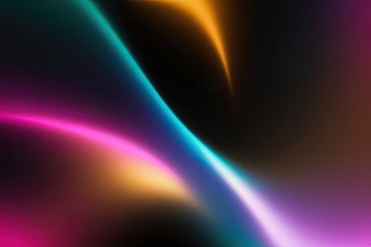 Vibrant Gradient Background with Electric Cyan Fuchsia and Amber Color Transitions Against a Bold Black Canvas
