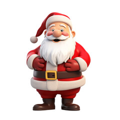 christmas santa claus isolated on transparent background