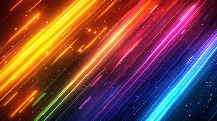 A colorful, multi-colored line of stars that are scattered throughout the image