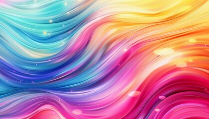 Abstract Background with Bright Colorful Swirls