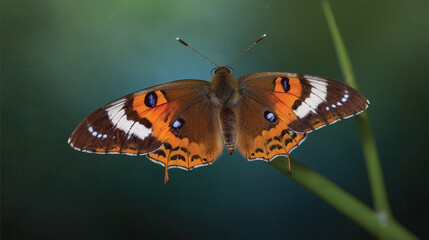 Fototapeta premium Amazing picture of mating pair of sorrel sapphire heliophorus sena butterfly