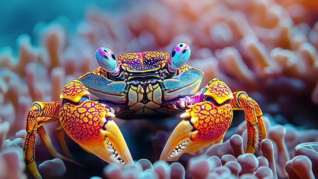 cute colorful crab prints