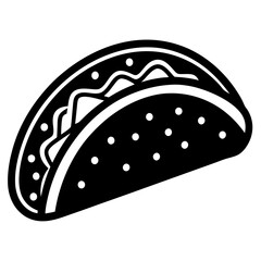 Tacos icon for fast food related on white background