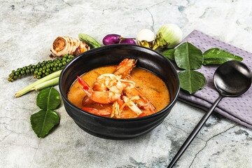 Tom Yum soup with prawn