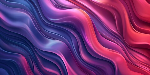 Obraz premium A purple and red wave with a blue background. The wave is very long and has a lot of detail