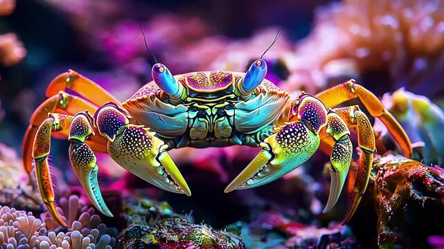 cute colorful crab prints