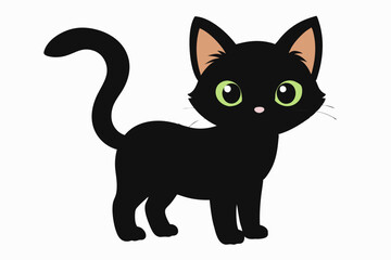 Kitten is a black vector design on a white background