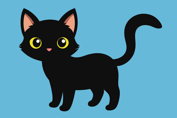 Kitten is a black vector design on a white background
