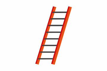 Realistic ladder vector design on a white background