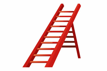 Realistic ladder vector design on a white background