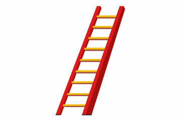 Realistic ladder vector design on a white background